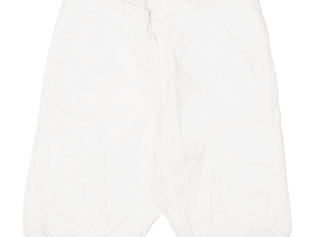 ASTYLE Mens Cargo Shorts White S W28 on Sale