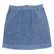 LEVI S Girls Straight Skirt Blue Knee Length Denim M For Cheap