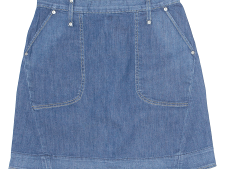 LEVI S Girls Straight Skirt Blue Knee Length Denim M For Cheap